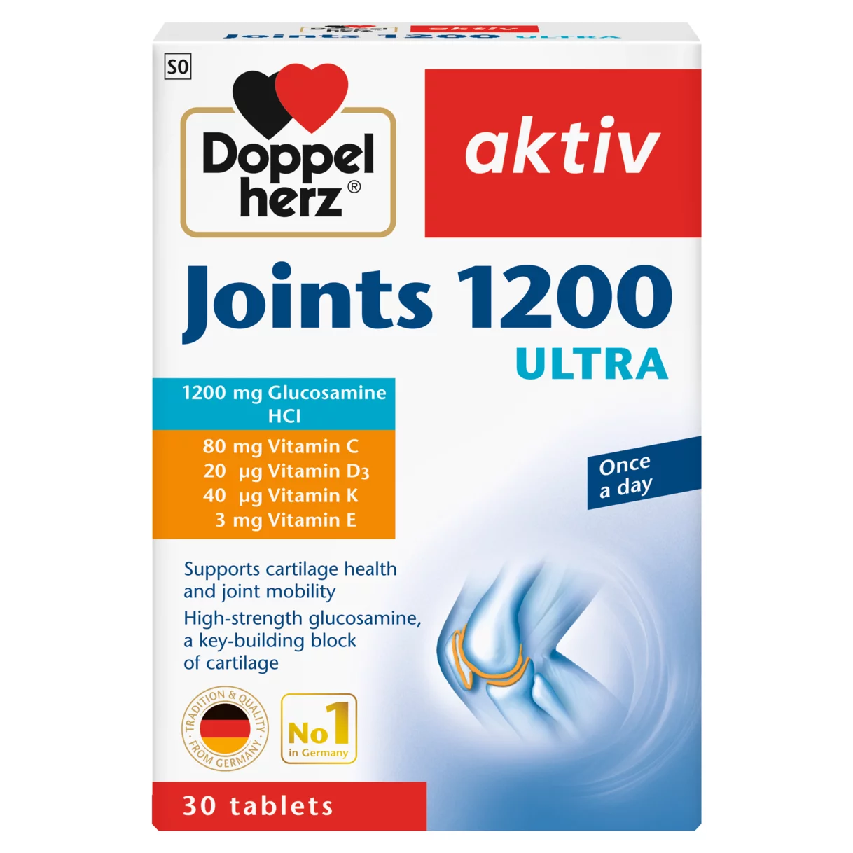Illustration of the product packaging Doppelherz aktiv Joints 1200 ULTRA front view